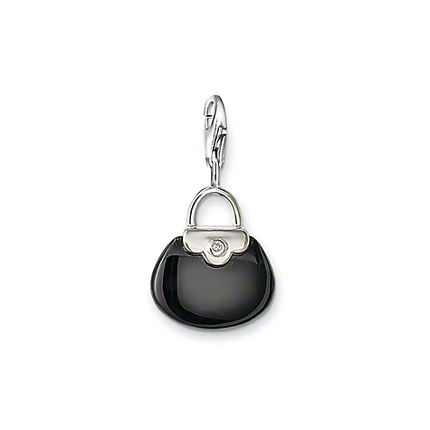 Thomas Sabo Damen Charms Schmuck Charm Anhänger Handtasche Obsidian