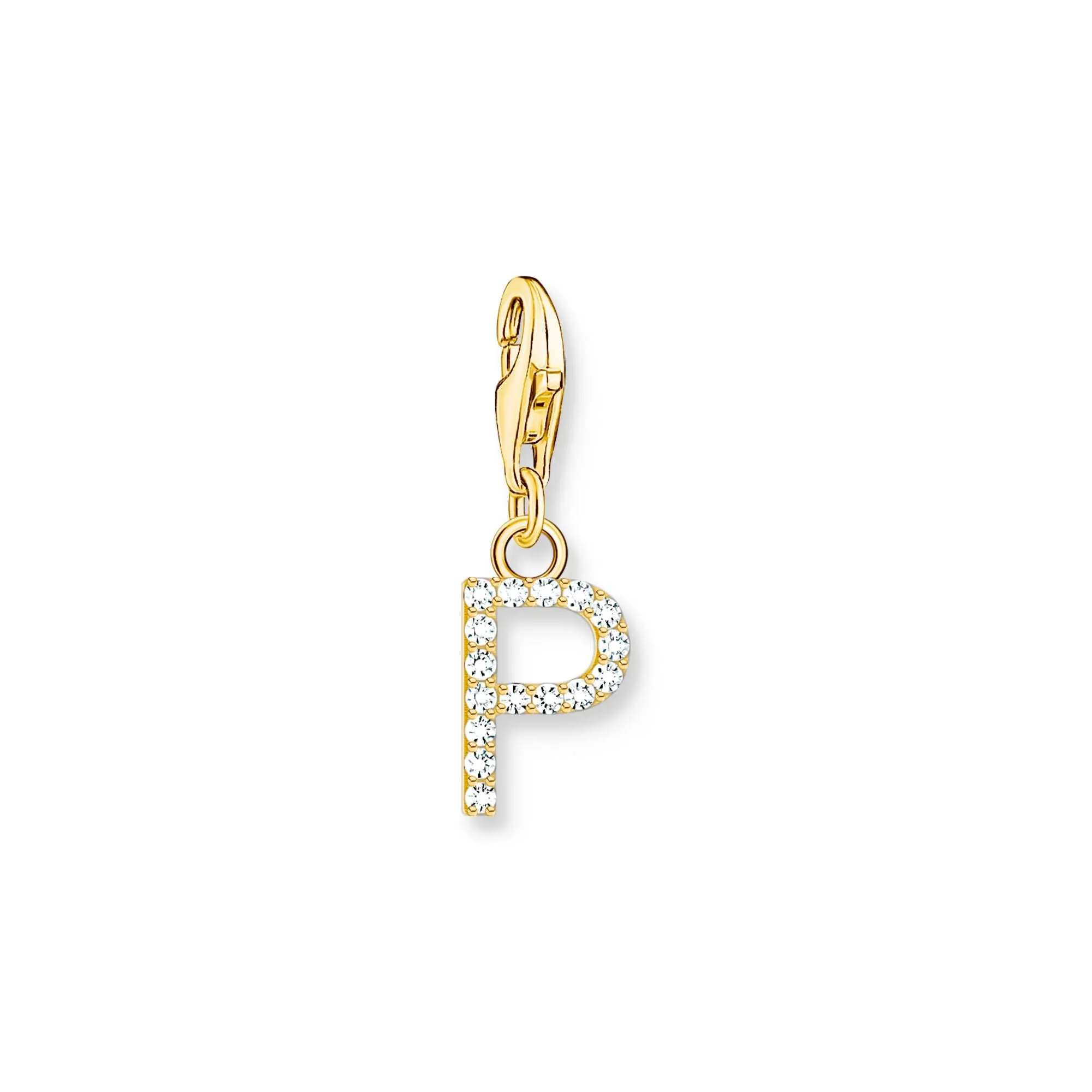Thomas Sabo Damen Charms Schmuck Anhänger Buchstabe P goldfarben