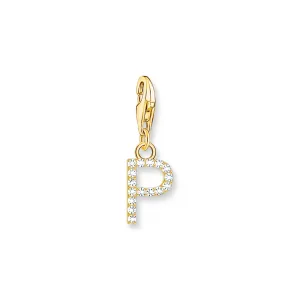 Thomas Sabo Damen Charms Schmuck Anhänger Buchstabe P goldfarben