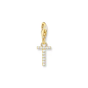 Thomas Sabo Damen Charms Schmuck Anhänger Buchstabe T vergoldet