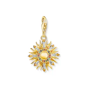 Thomas Sabo Damen Charms Schmuck Charm Anhänger Sonne Gold Mehrfarbige Steine