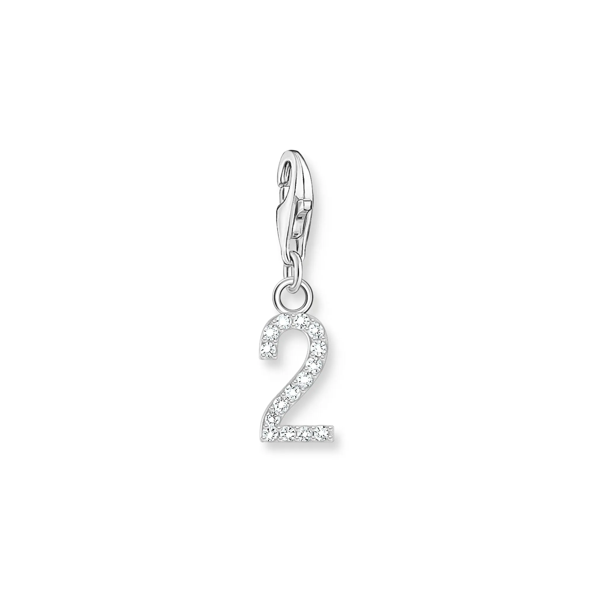 Thomas Sabo Damen Charms Schmuck Nummer 2 silbernes Charm
