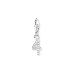 Thomas Sabo Damen Charms Schmuck Nummer 4 silbernes Charm