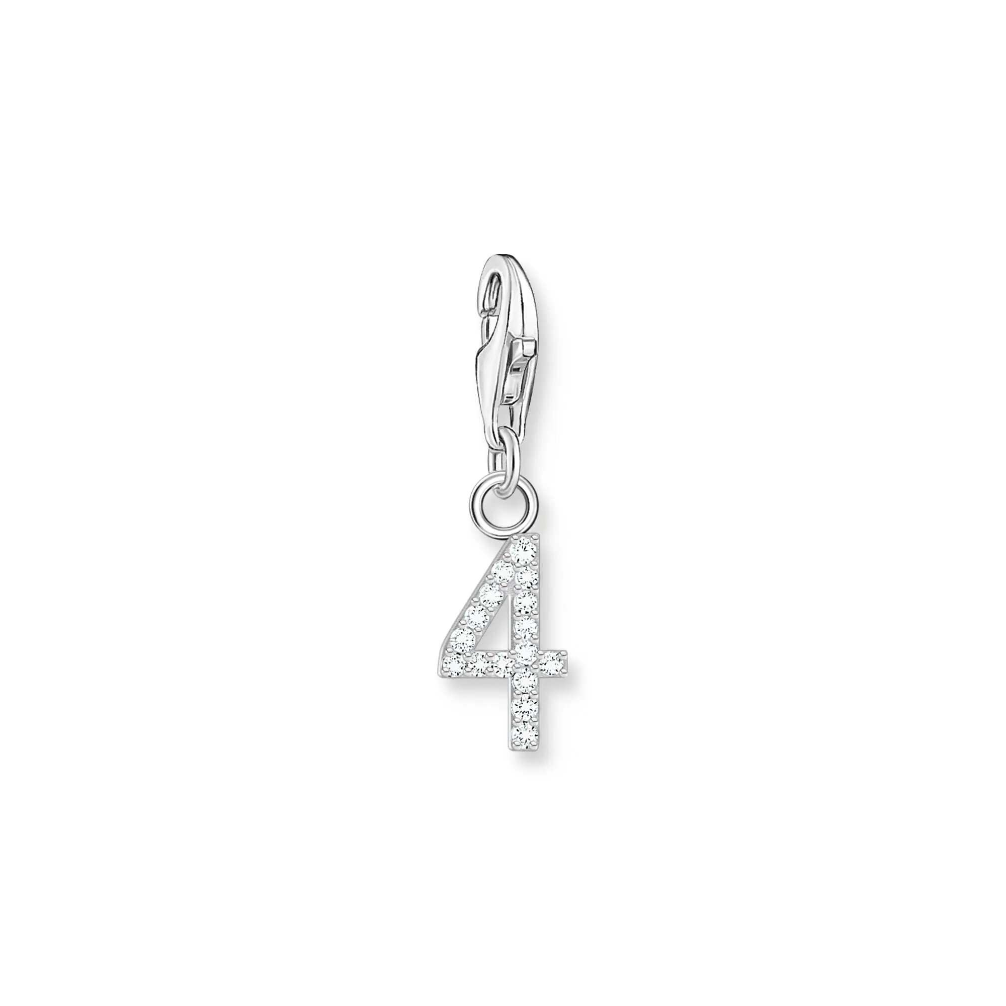 Thomas Sabo Damen Charms Schmuck Nummer 4 silbernes Charm
