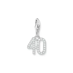 Thomas Sabo Damen Charms Schmuck Nummer 40 silbernes Charm