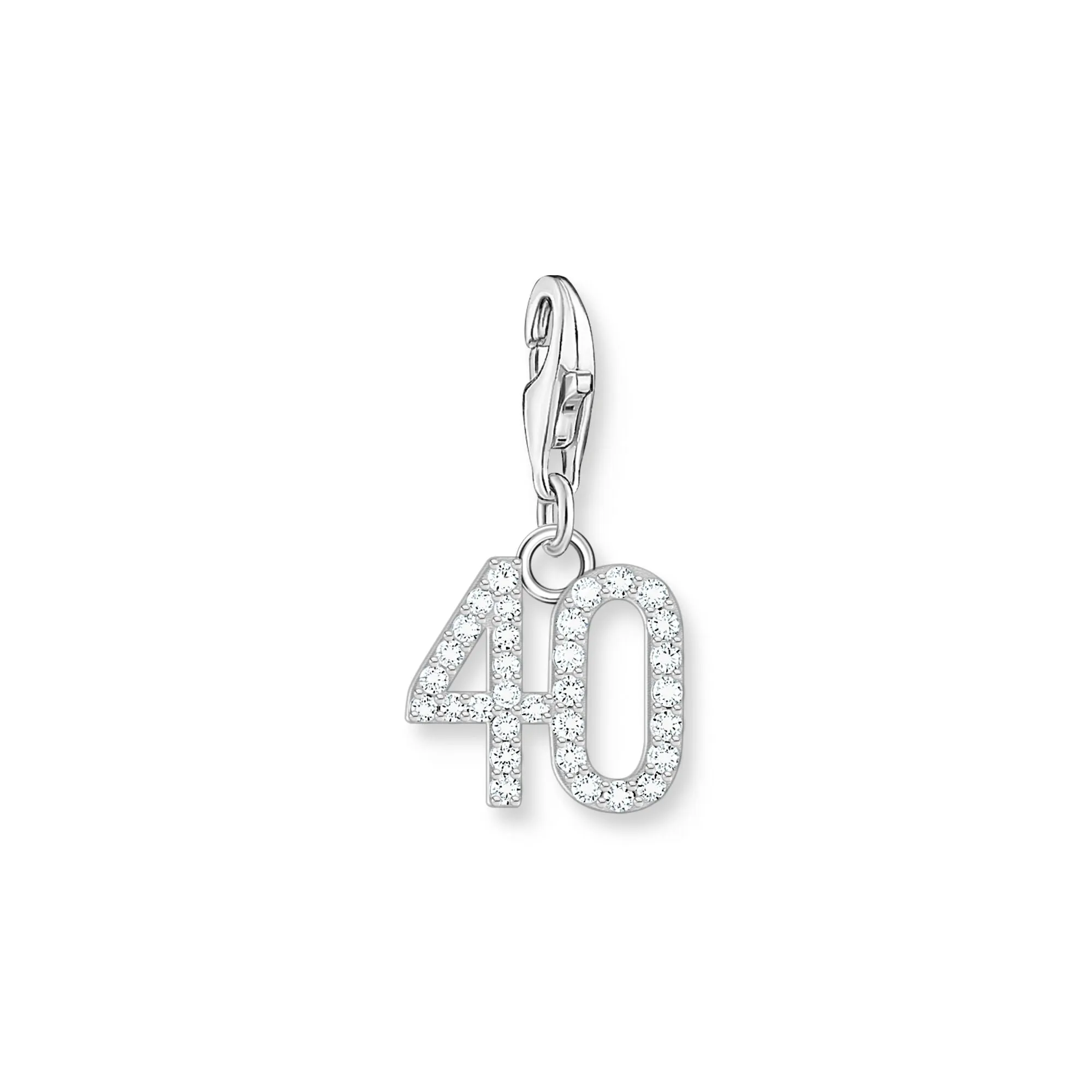 Thomas Sabo Damen Charms Schmuck Nummer 40 silbernes Charm