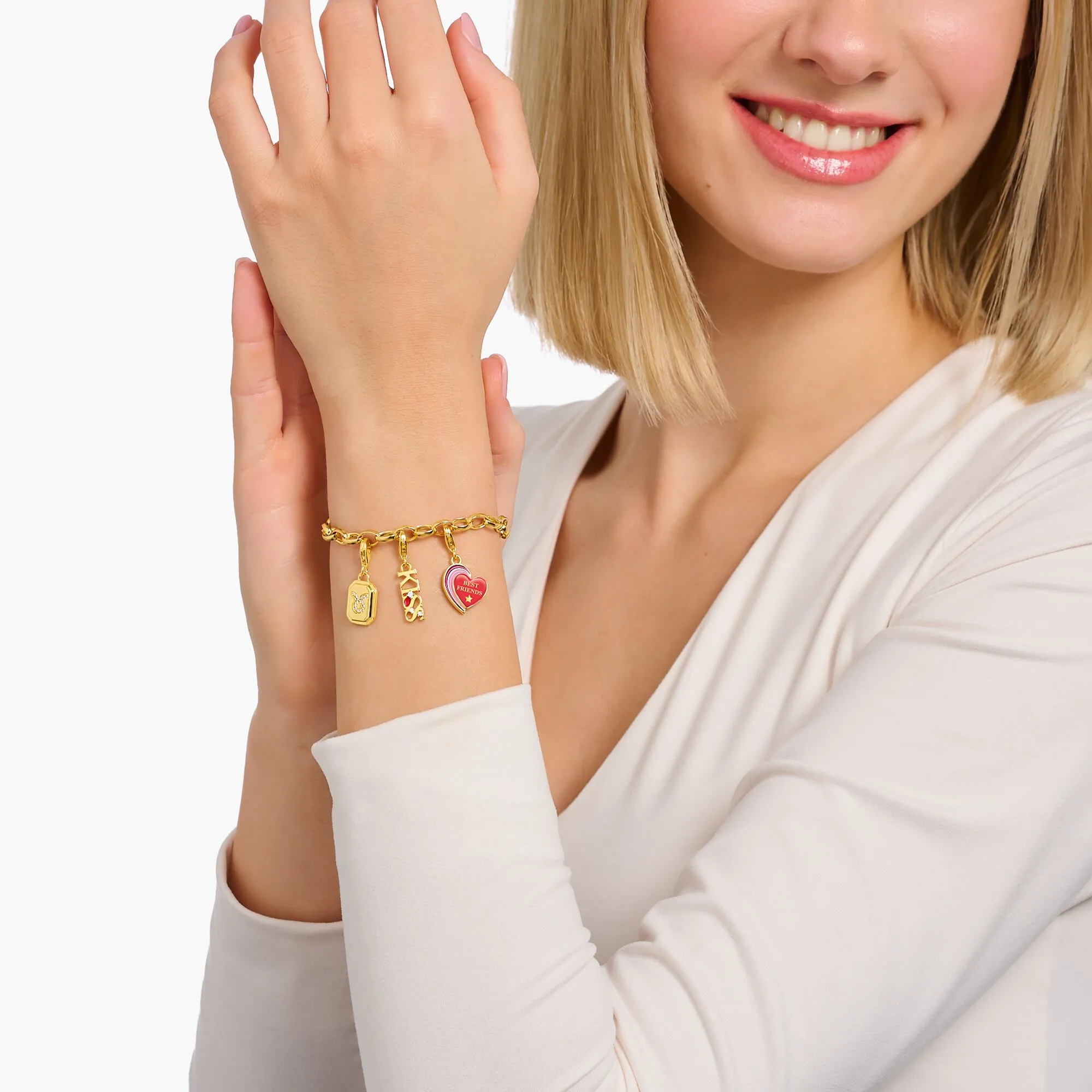 Thomas Sabo Damen Charms Schmuck Taurus Sternzeichen Gold Charm Anhänger