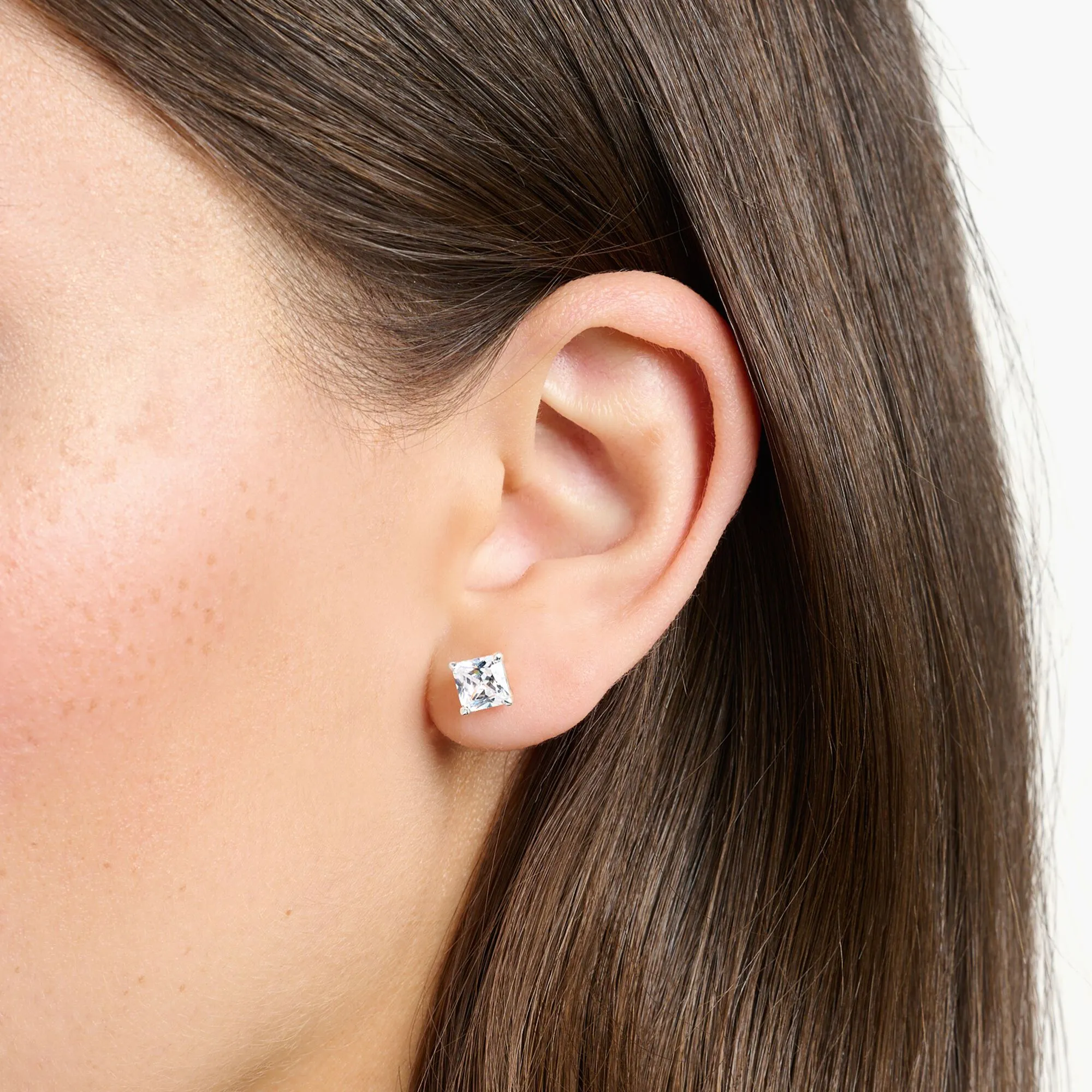Thomas Sabo Damen Ohrstecker Ohrstecker weißer Stein Silber