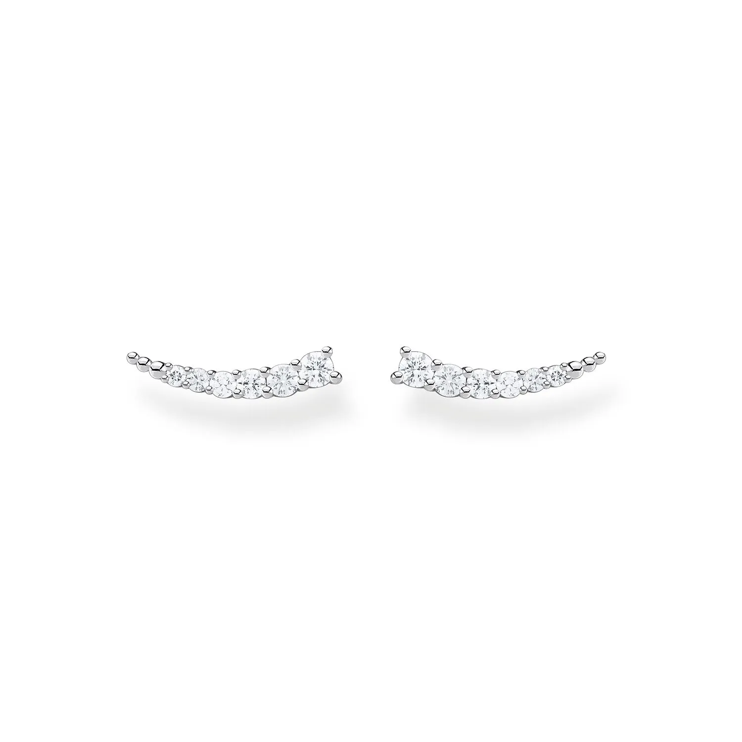 Thomas Sabo Damen Ohrringe Ear Climber mit weißen Steinen