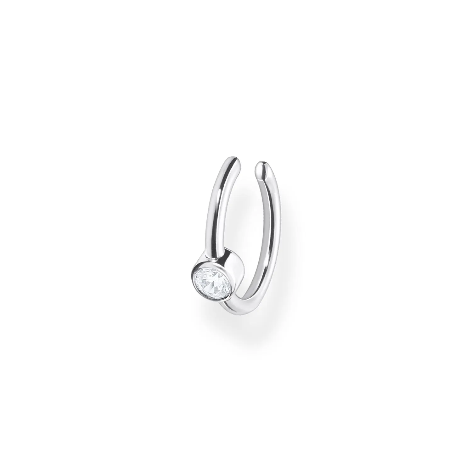 Thomas Sabo Damen Ohrringe Ohr Cuff mit weißem Stein (Einzelstück)