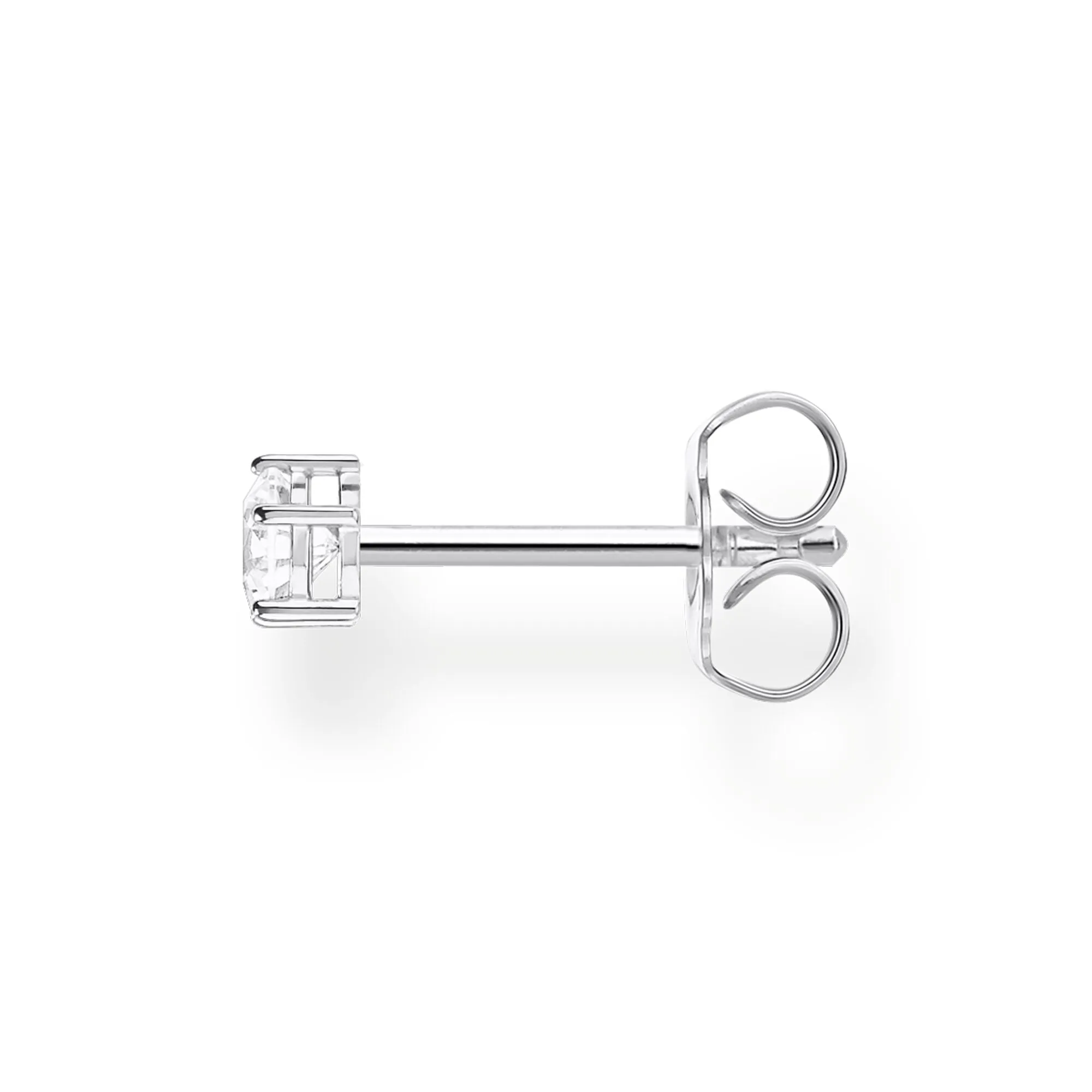 Thomas Sabo Damen Ohrringe Ohrstecker mit weißem Stein (Einzelstück)