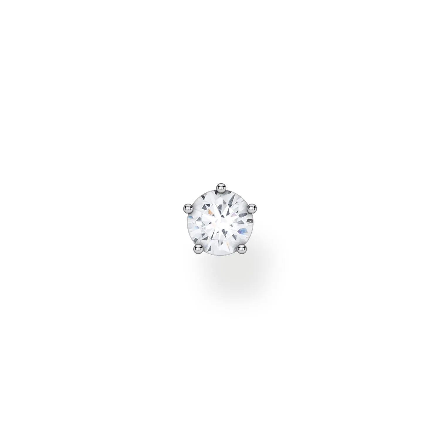 Thomas Sabo Damen Ohrringe Ohrstecker mit weißem Stein (Einzelstück)