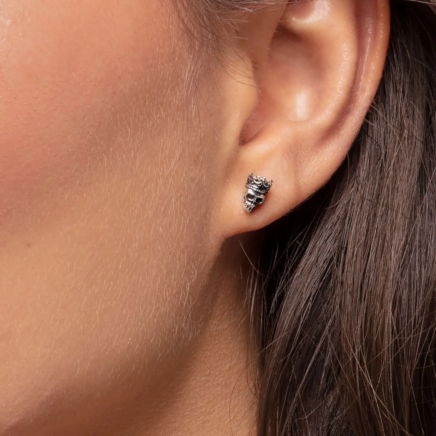 Thomas Sabo Damen Ohrringe Ohrstecker Schädel König