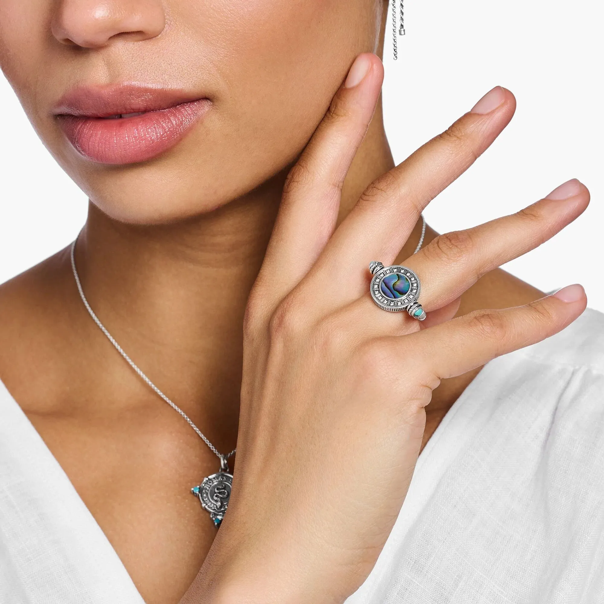 Thomas Sabo Damenringe Abalone Münzenring