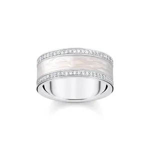 Thomas Sabo Damenringe Bandring mit Kaltemaille und Steinen