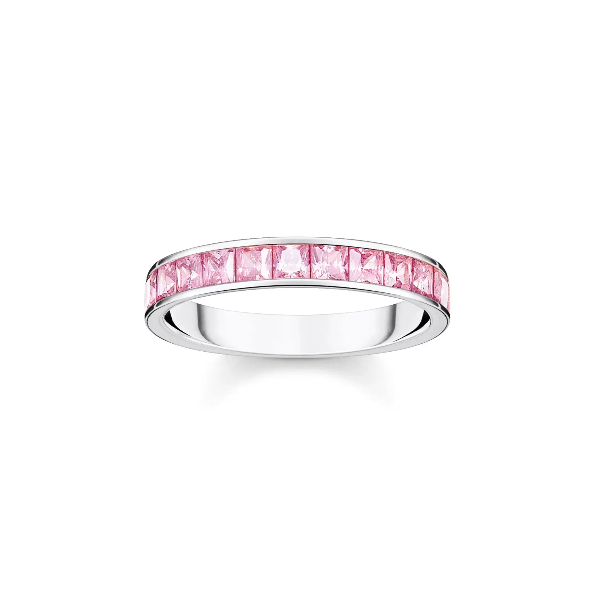 Thomas Sabo Damenring Heritage Pink Pave Silber Band Ring