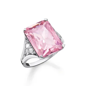 Thomas Sabo Damenring Heritage Pink Stone Silberring