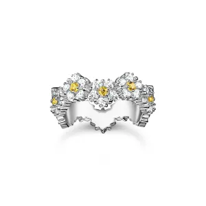 Thomas Sabo Damenringe Niedlicher Gänseblümchen-Ring in Silber