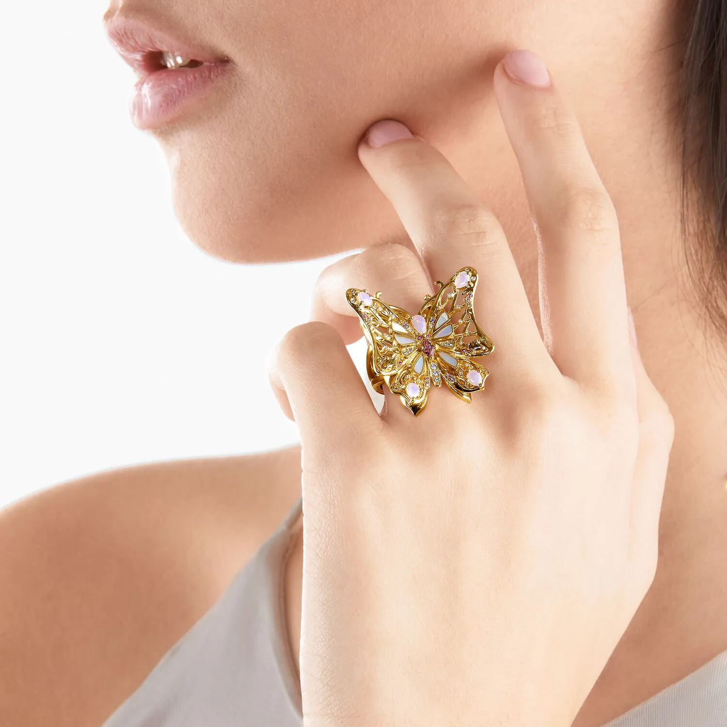 Thomas Sabo Damenringe Ring Schmetterling Gold
