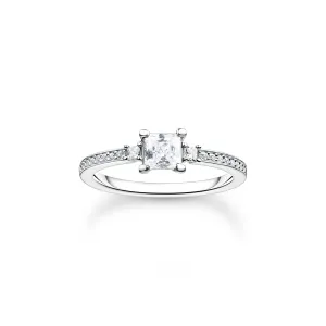 Thomas Sabo Damenringe Ring pavé weißer Stein Silber