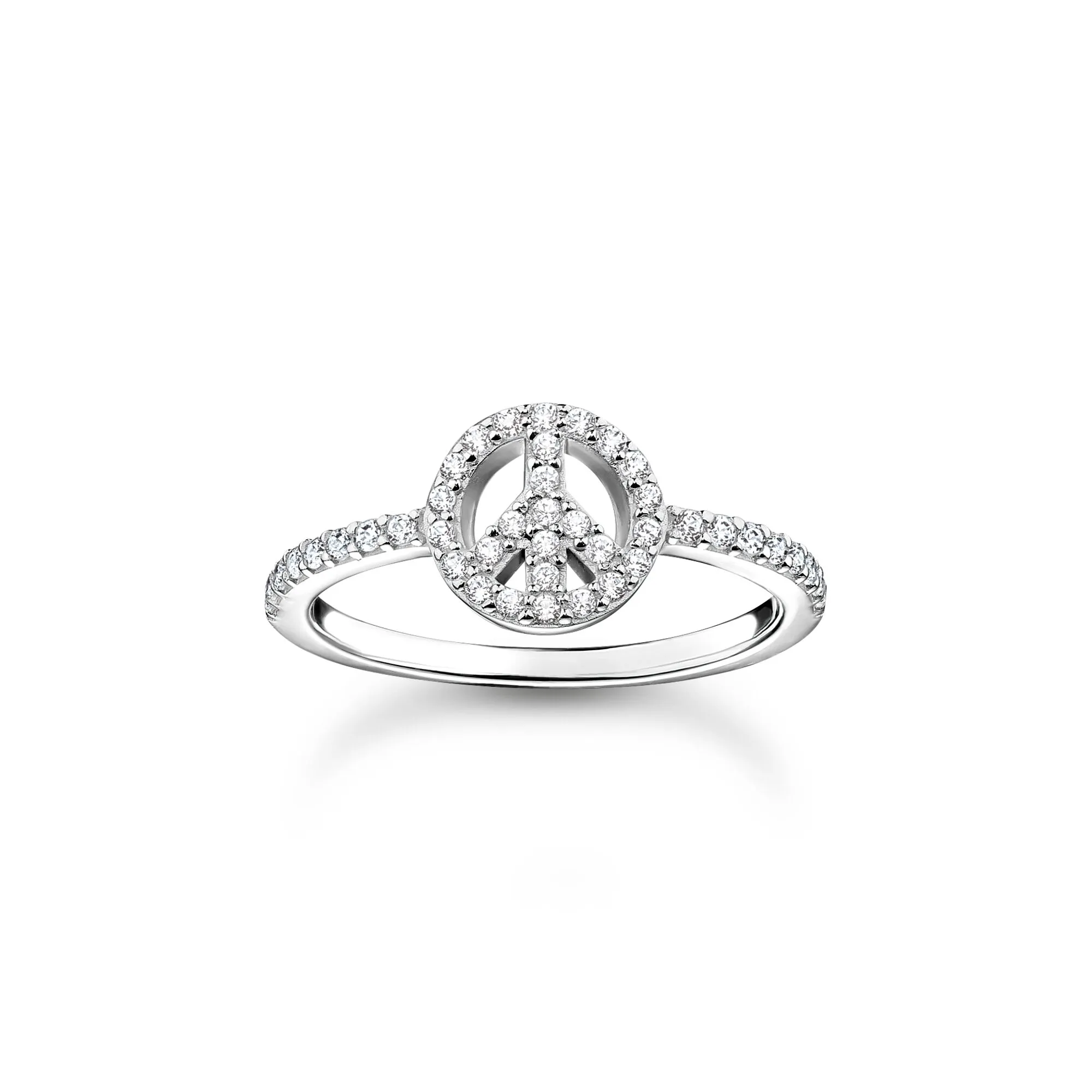 Thomas Sabo Damenringe Ring Frieden mit Steinen Silber