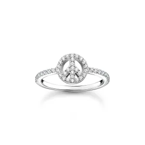 Thomas Sabo Damenringe Ring Frieden mit Steinen Silber