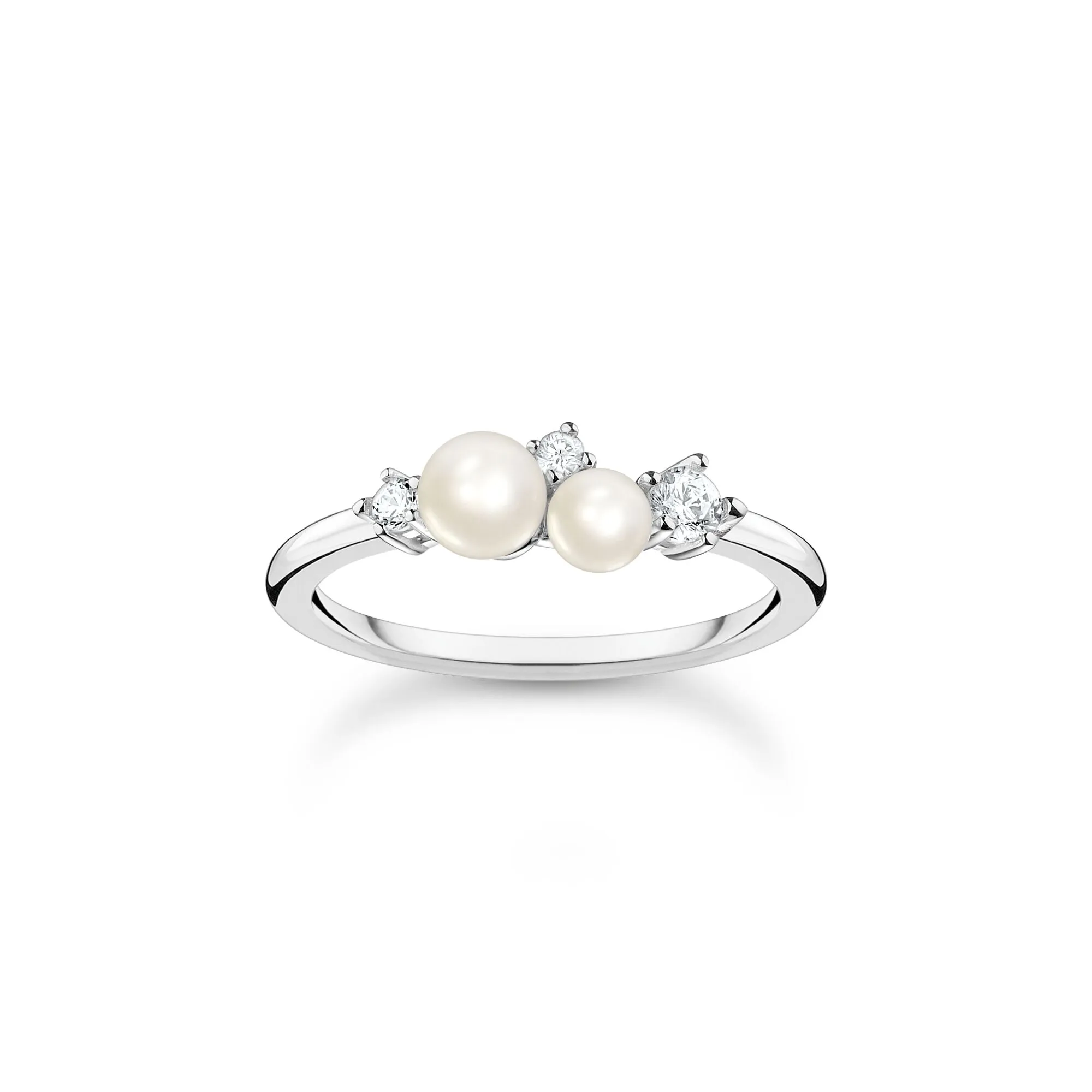 Thomas Sabo Damenringe Ring Perlen und weiße Steine Silber