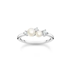 Thomas Sabo Damenringe Ring Perlen und weiße Steine Silber