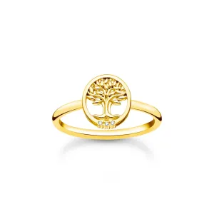 Thomas Sabo Damenringe Ring Baum der Liebe weiße Steine Gold