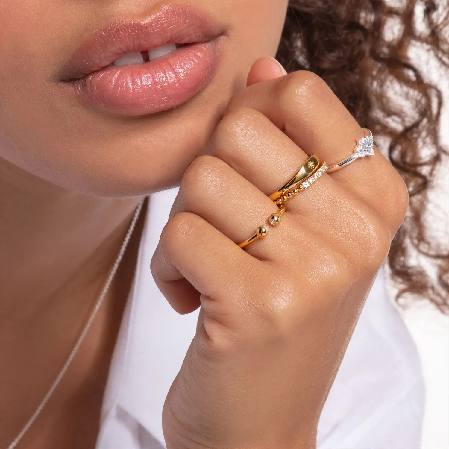Thomas Sabo Damenringe Ring mit weißen Steinen