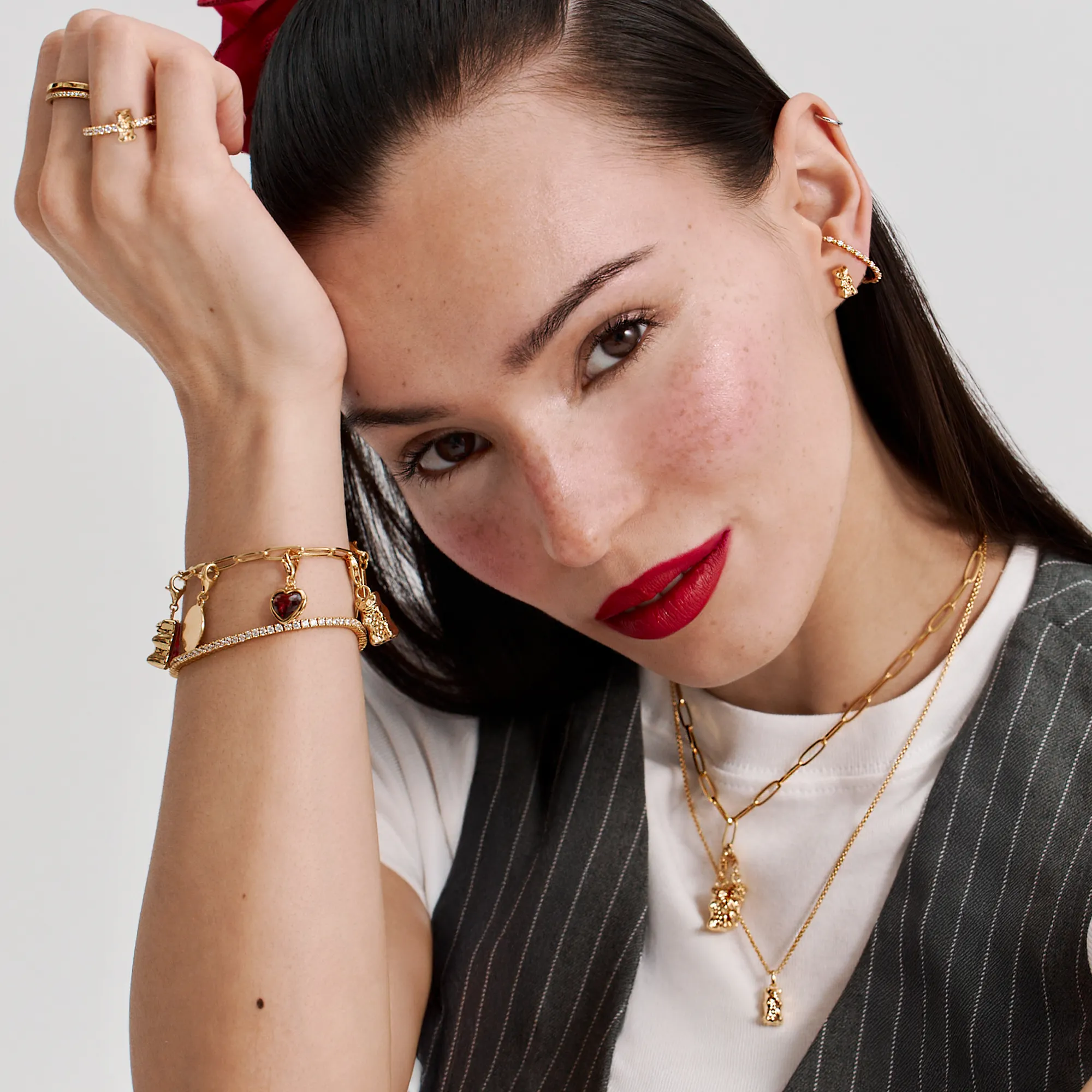 Thomas Sabo Damenringe Ring mit Gold HARIBO Goldbär und Zirkonia