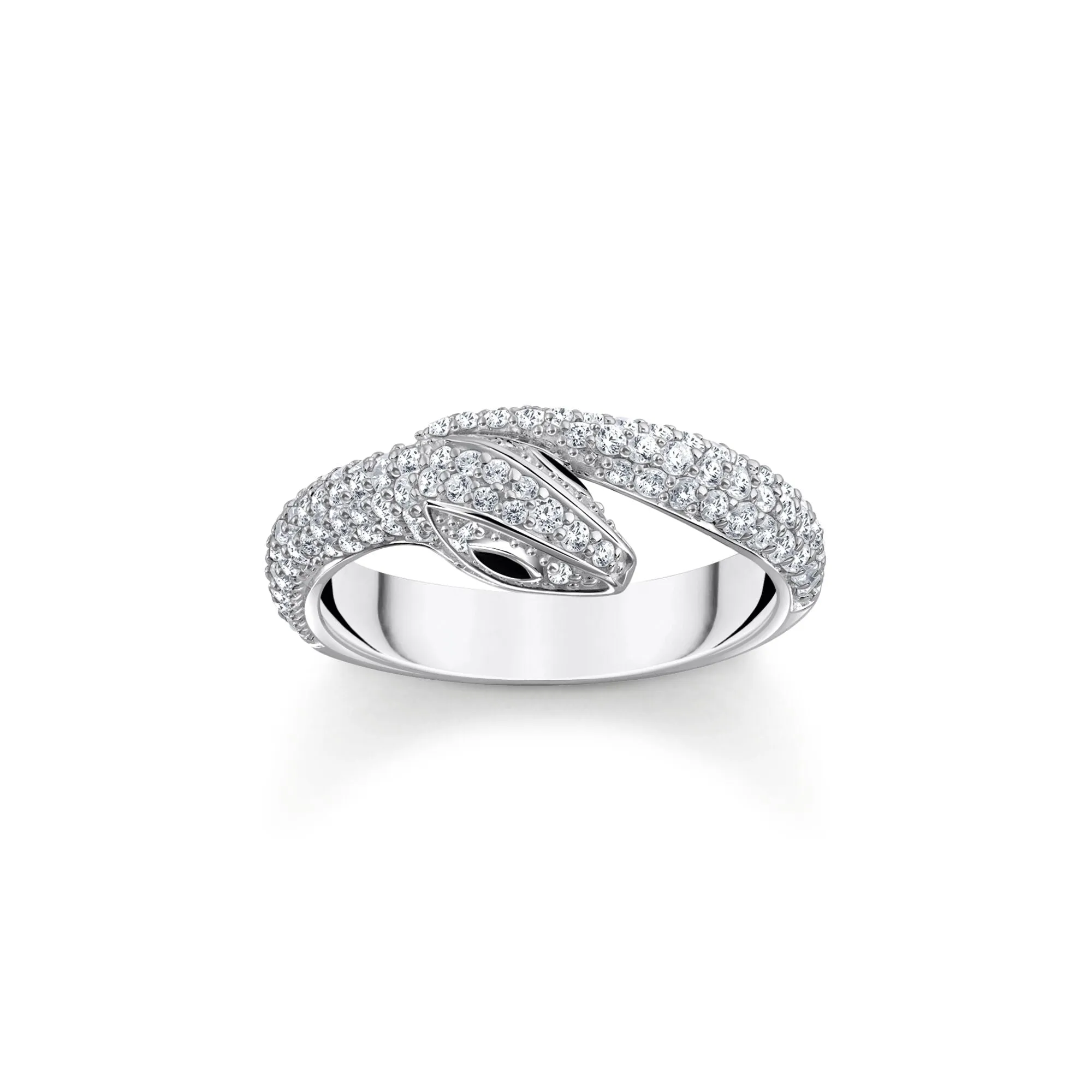 Thomas Sabo Damenringe Schlangenring mit weißem Zirkonia
