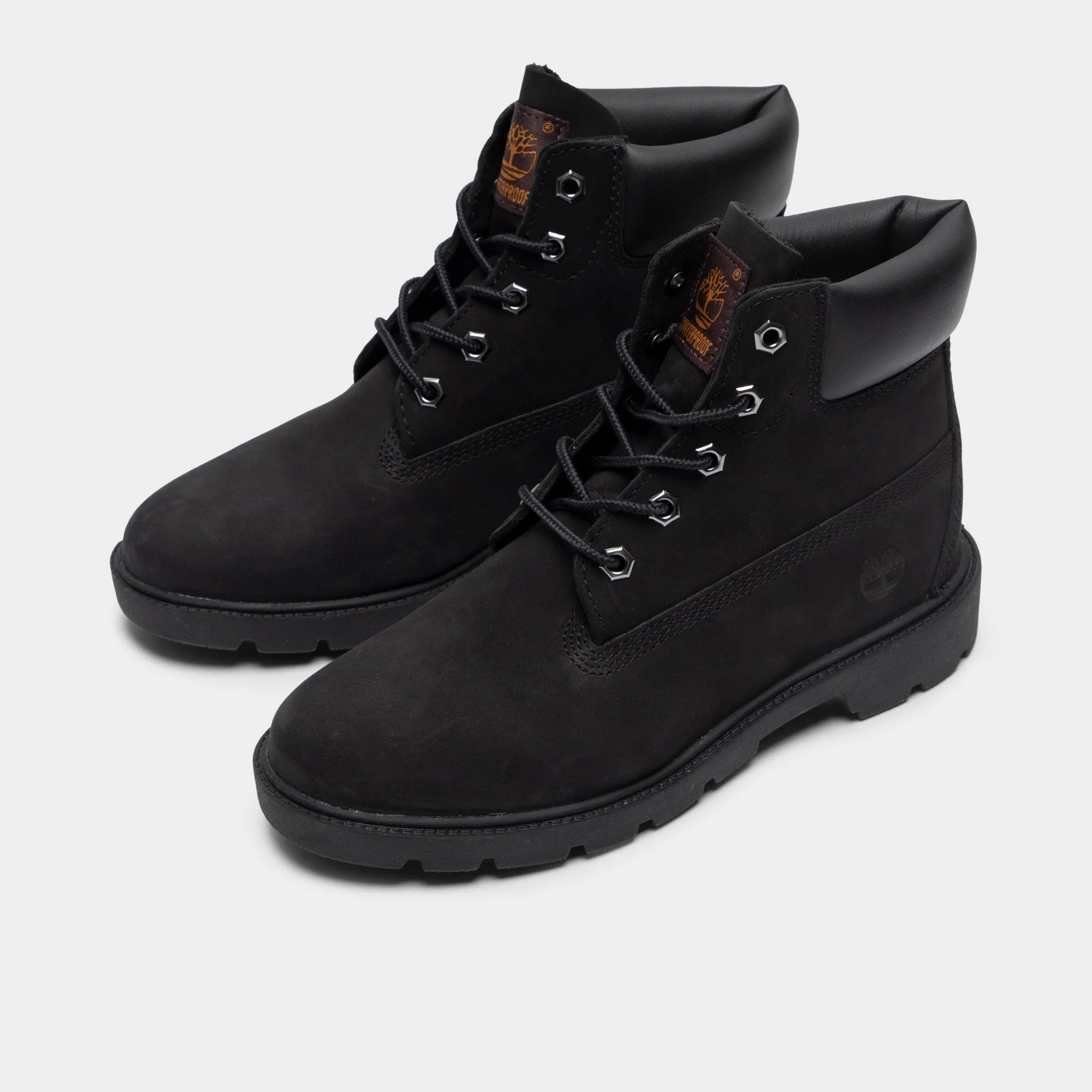 Timberland Juniors' 6-Zoll wasserdichte Premium-Stiefel / Schwarze Timberland-Schuhe