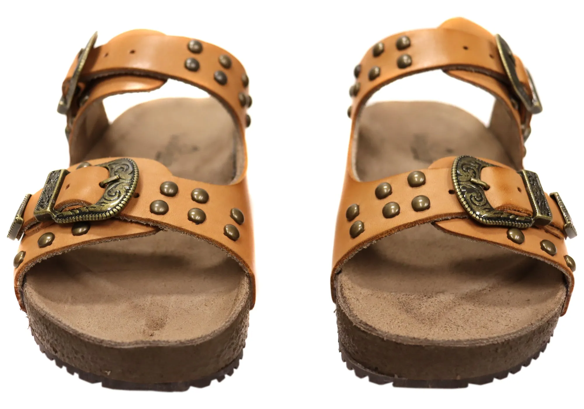 Via Paula Renee Damen Leder Bequem-Slides Sandalen Hergestellt in Brasilien Via Paula Schuhe