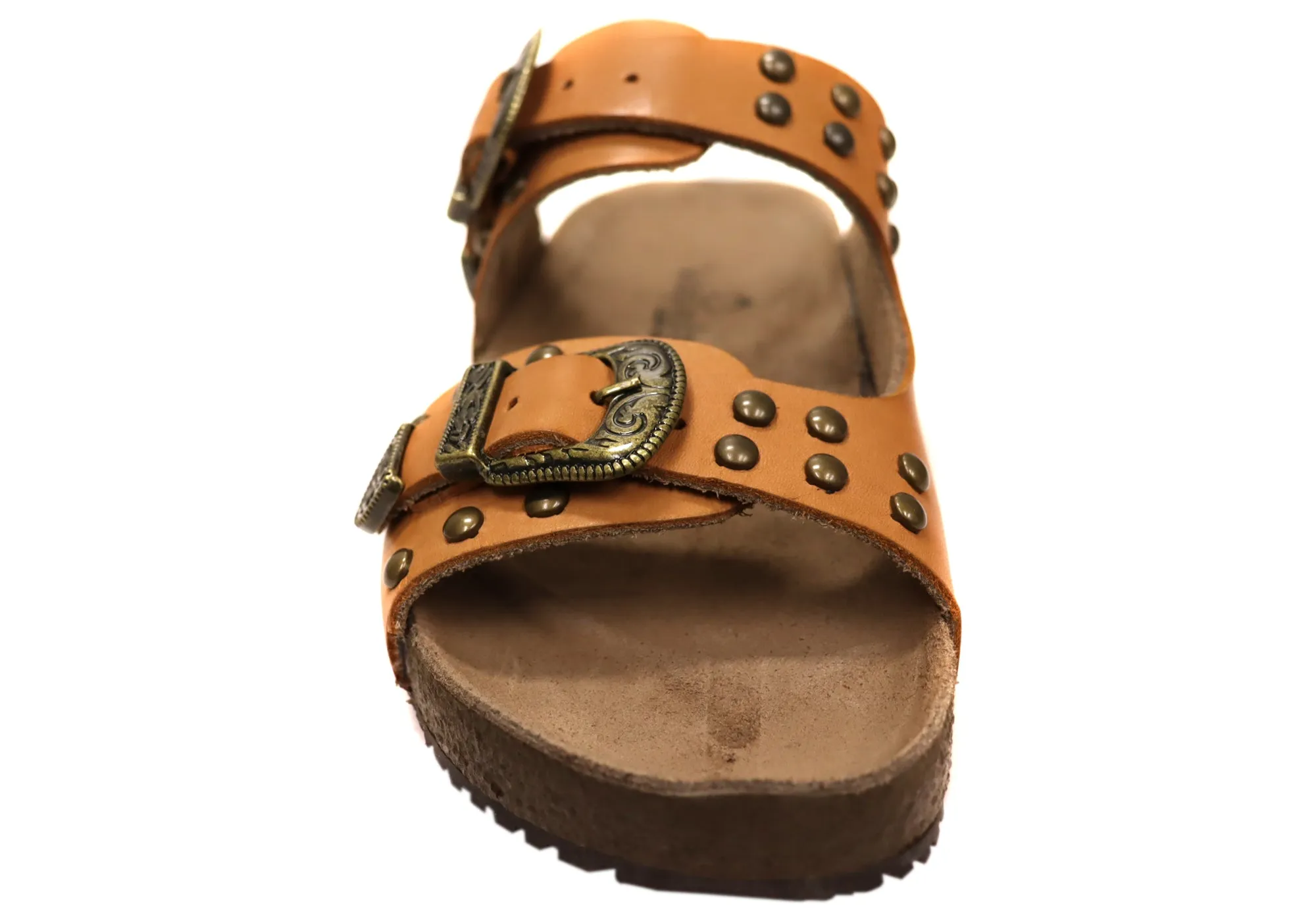 Via Paula Renee Damen Leder Bequem-Slides Sandalen Hergestellt in Brasilien Via Paula Schuhe