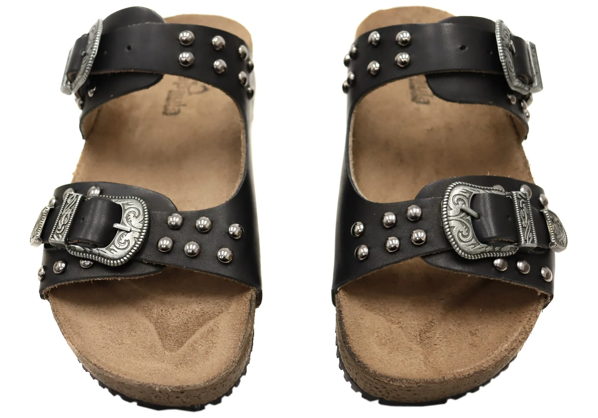 Via Paula Renee Damen Leder Bequem-Slides Sandalen Hergestellt in Brasilien Via Paula Schuhe