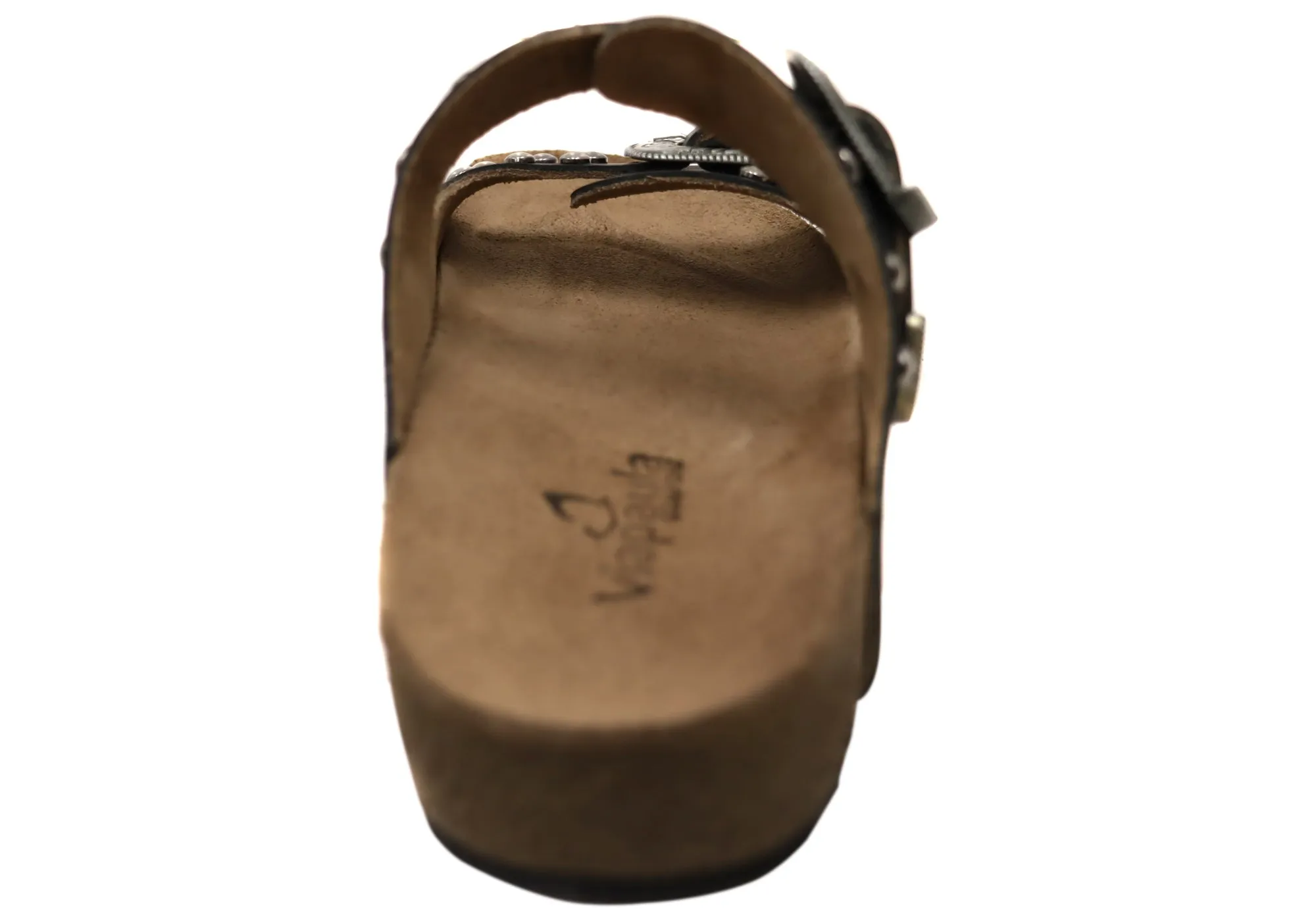 Via Paula Renee Damen Leder Bequem-Slides Sandalen Hergestellt in Brasilien Via Paula Schuhe