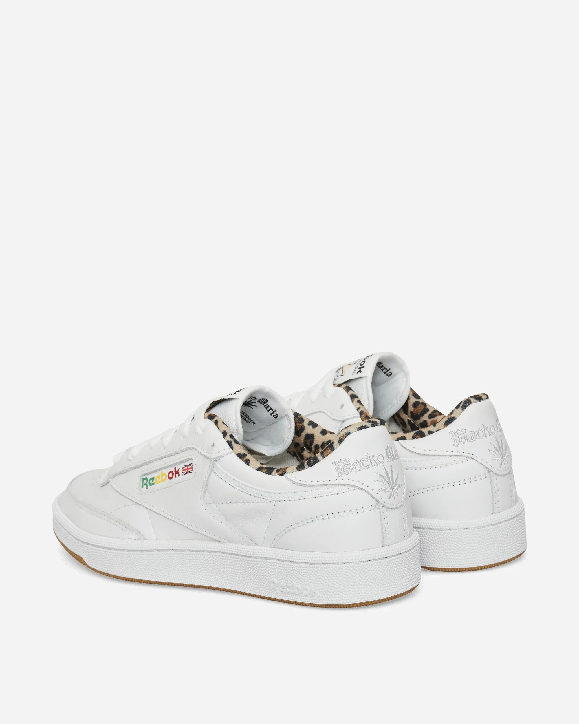 WACKO MARIA Club C 85 Vintage Sneakers Weiß / Leopard