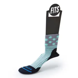 Damen Performance Trail Socken mit Polka-Punkten und Viertellänge