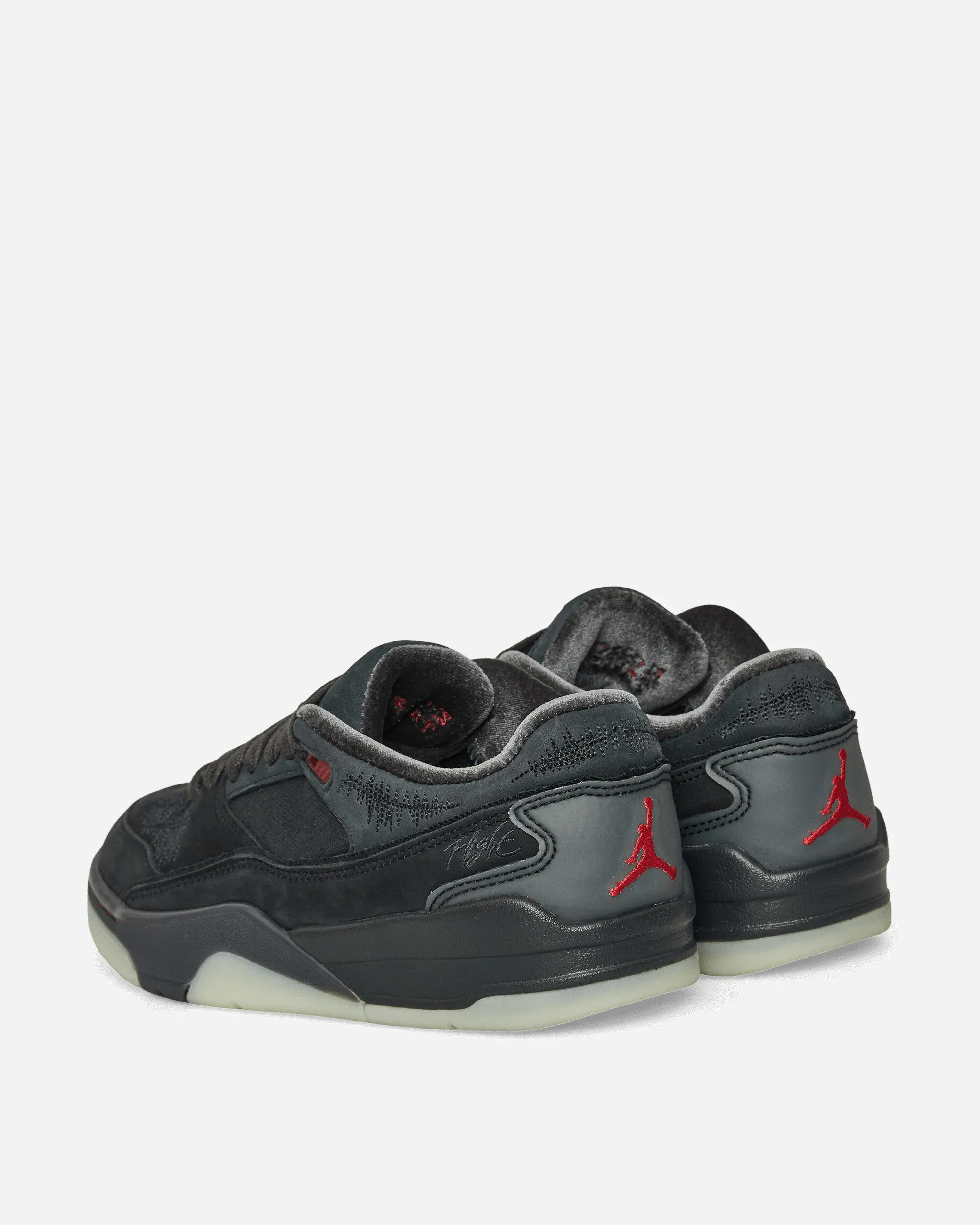 Damensneaker Téla Jordan Flight Court Schwarz / Hochschulrot