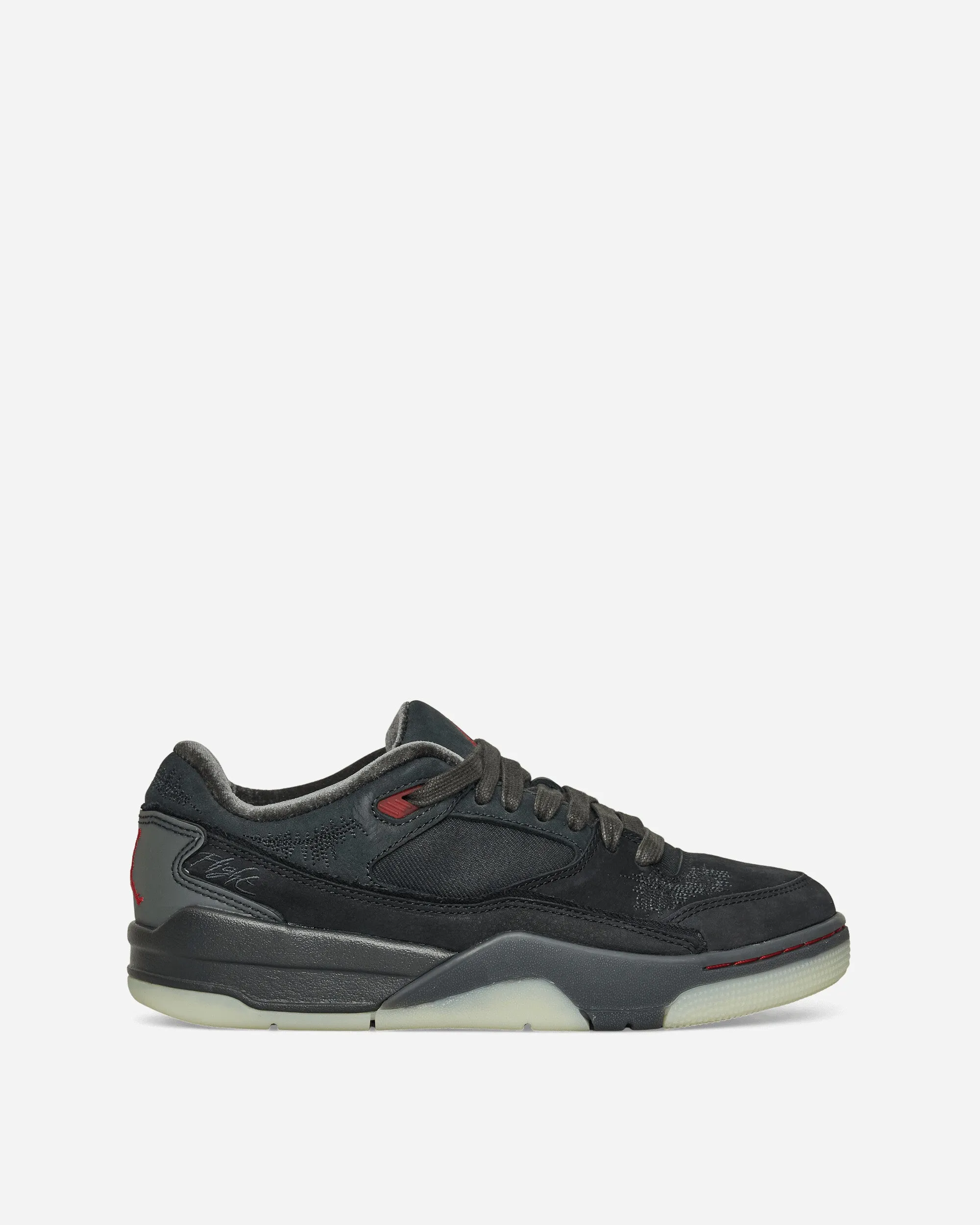 Damensneaker Téla Jordan Flight Court Schwarz / Hochschulrot