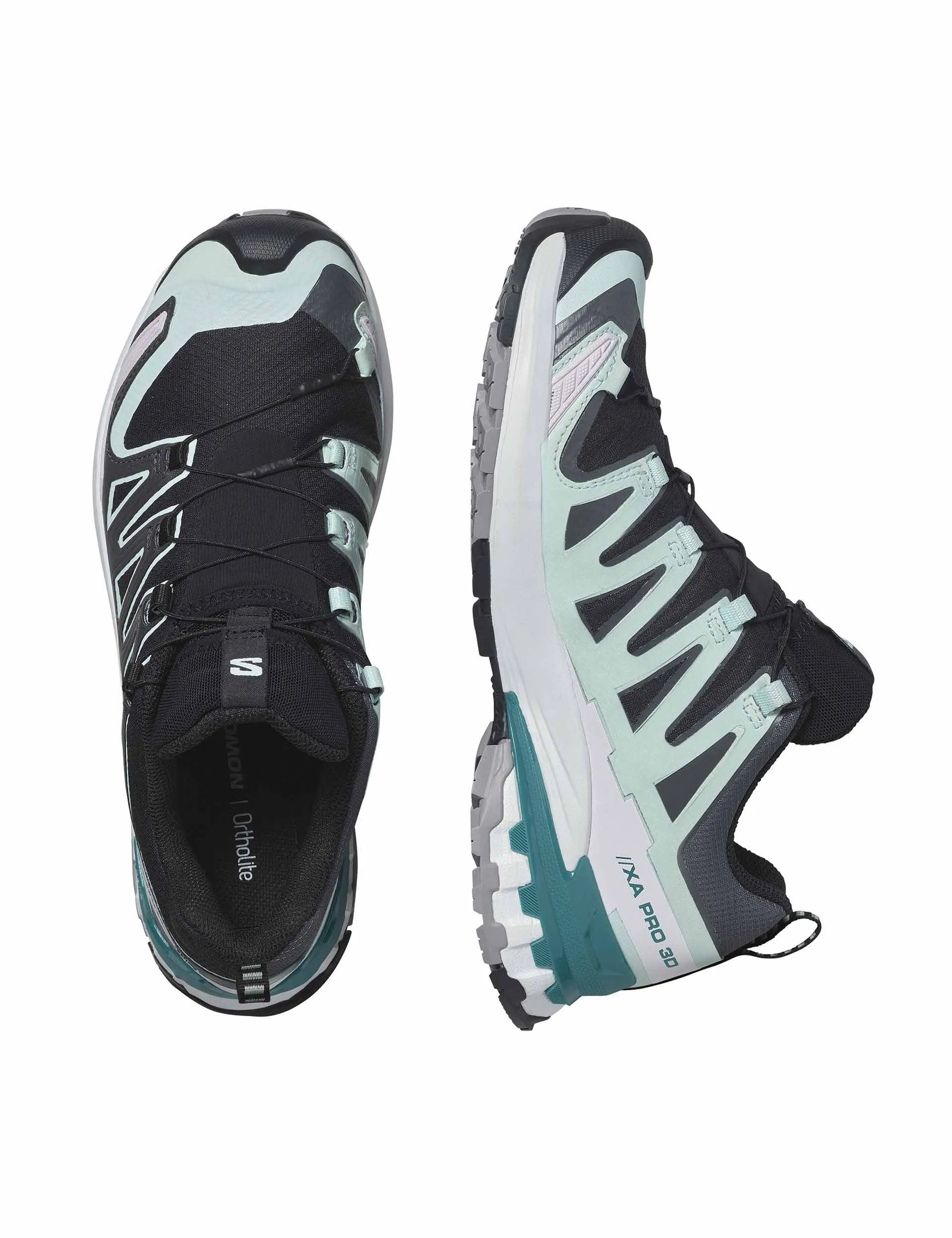 XA Pro 3D V9 Gore-Tex - Schwarz/Gebleichtes Aqua/Hafenblau